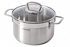 Кастрюля 3,5л стеклянная крышка Орион ТМ KUKMARA