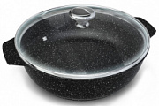 Жаровня литая 2,5л стеклянная крышка Neva Granite ТМ NEVA