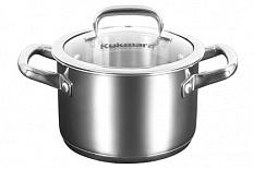 Кастрюля 1,8л стеклянная крышка Леон ТМ KUKMARA