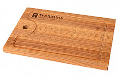 Доска разделочная бук 29x20x1,6см c канавкой